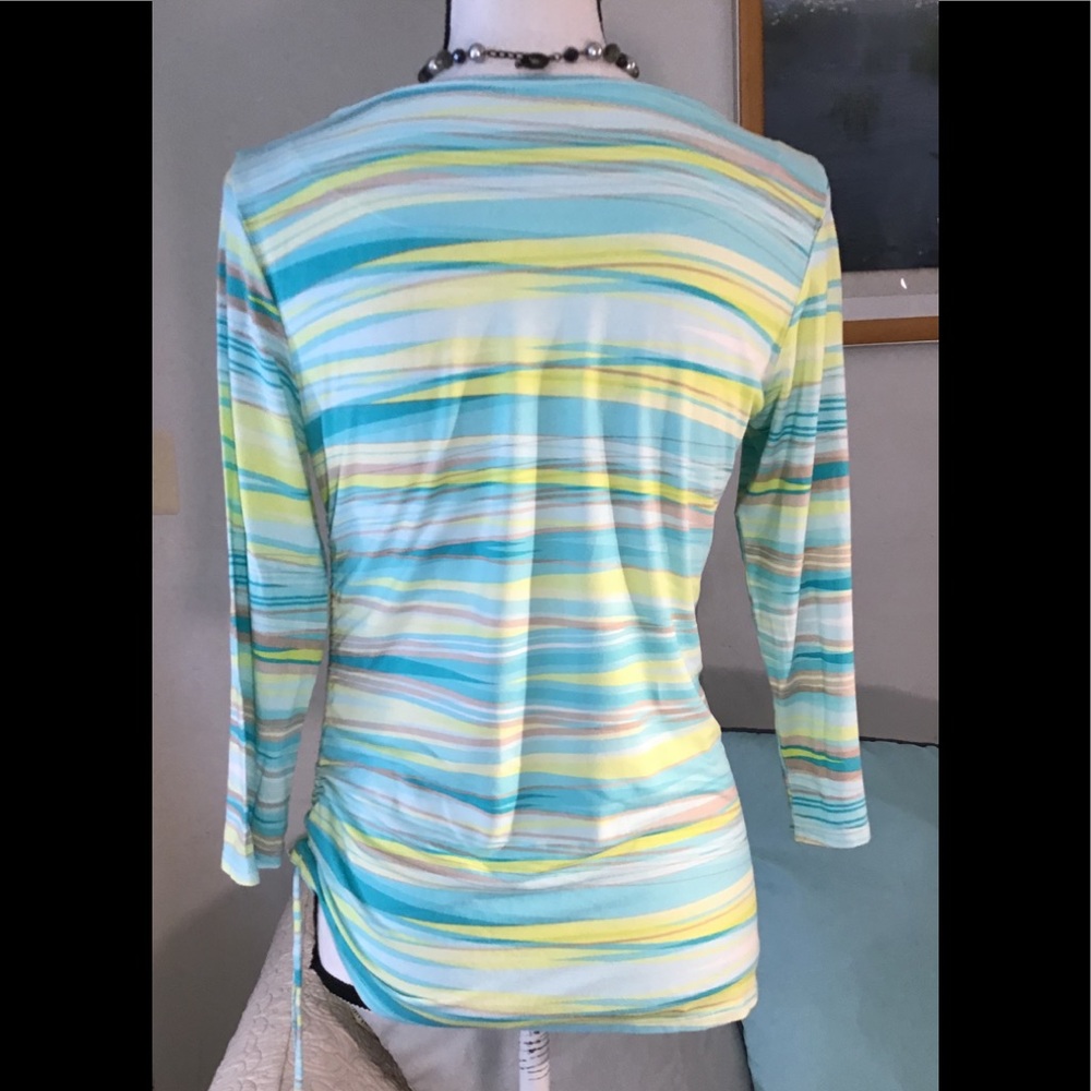 Ruby Rd Colorful 3/4 Sleeves Top. S - image 3